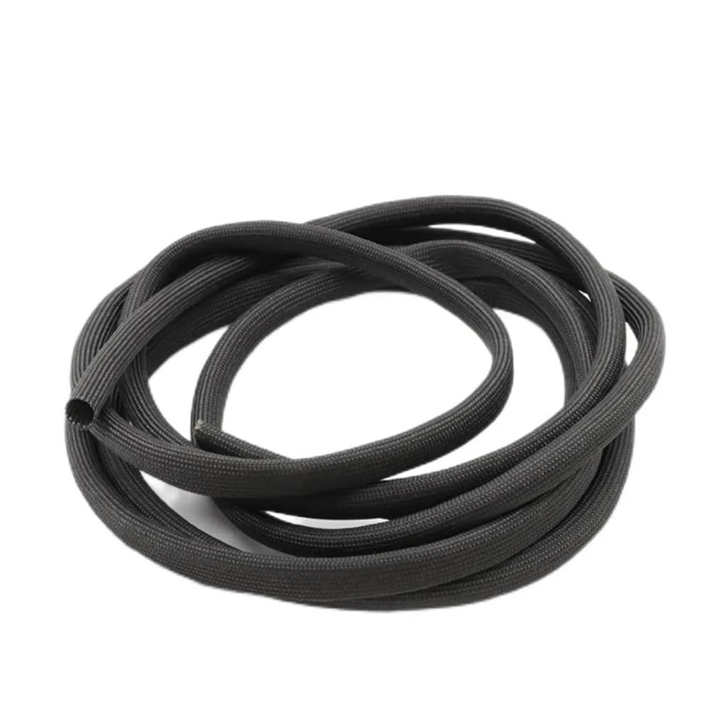 Rękaw z włókna szklanego z osłoną termiczną, Pleciony rękaw z włókna szklanego Rozcięty Siatka druciana Czarny Biały ID 1-40 mm Długość 1 m 5(WHITE,40MMx5M)