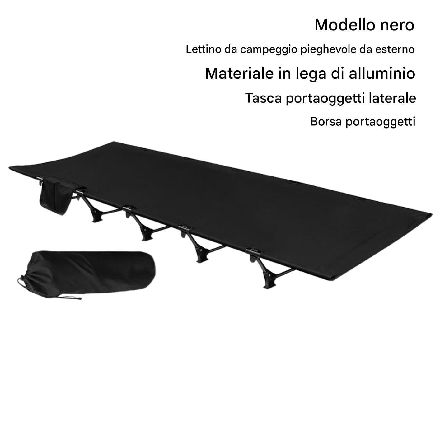 Pieghevole da Campo per Esterni - Brandina da Viaggio Robusta per Dormire Comodamente | da Campeggio per attività Outdoor Escursioni Arrampicata Caccia Mare, Supporta Fino A 150KG