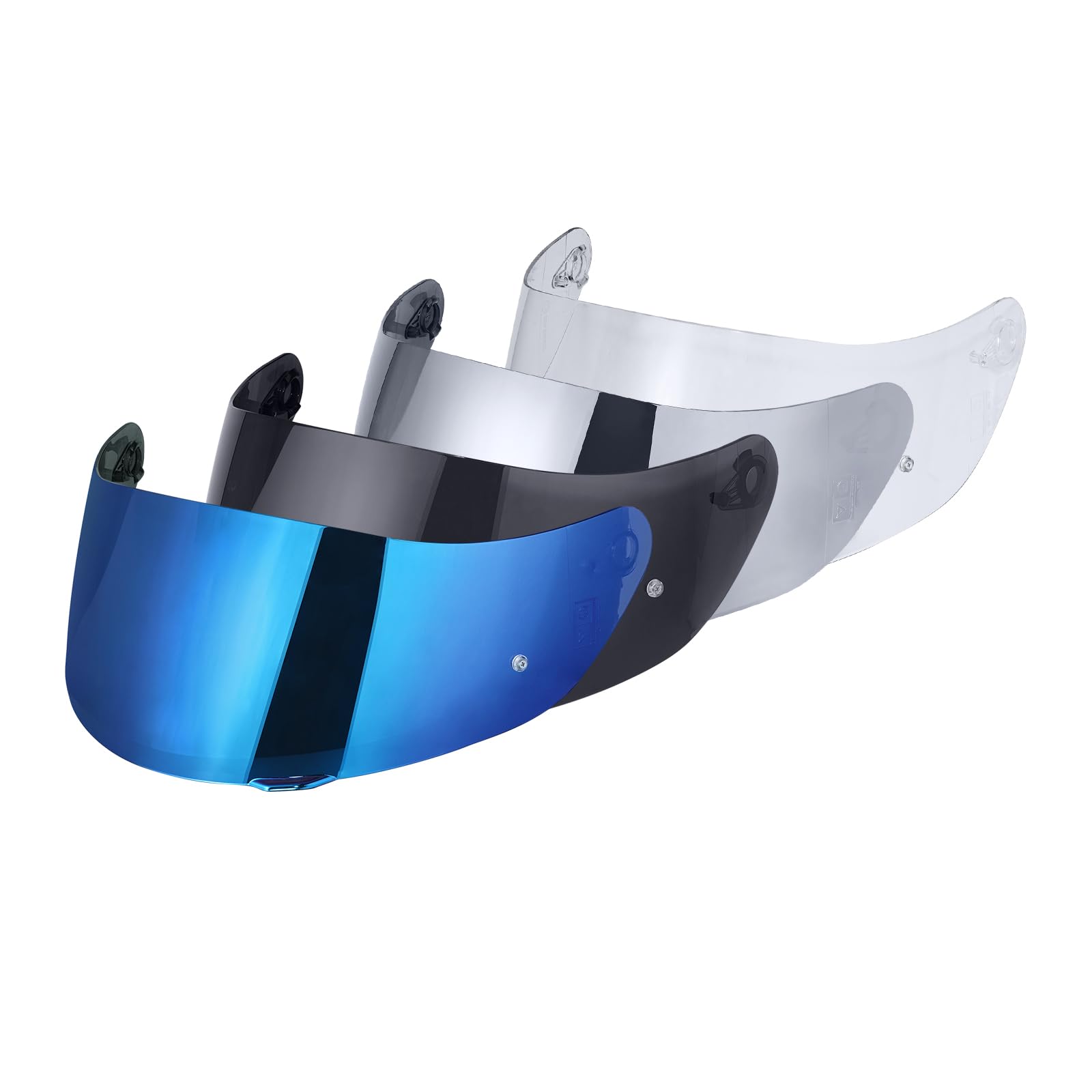 Wizjer do kasku Agv K1 K3SV K5, wizjer do kasku motocyklowego, ochrona przed wiatrem, wizjer na całą twarz, kompatybilny tylko z kaskami Agv K1, K3SV i K5 (chrom, niebieski)