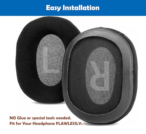 Repuesto almohadillas suaves para oreja Compatible con auriculares OneOdio A70 A71 Bluetooth con tela cómoda y espuma viscoelástica miniatura 4
