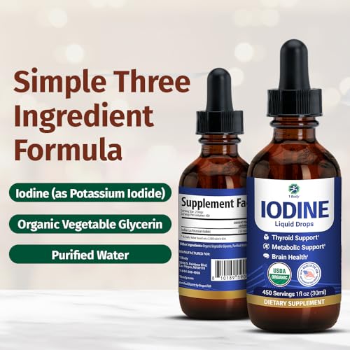 Image of 1 Body Thyroid Support Supplement (Iodine Drops 1 Pack)
