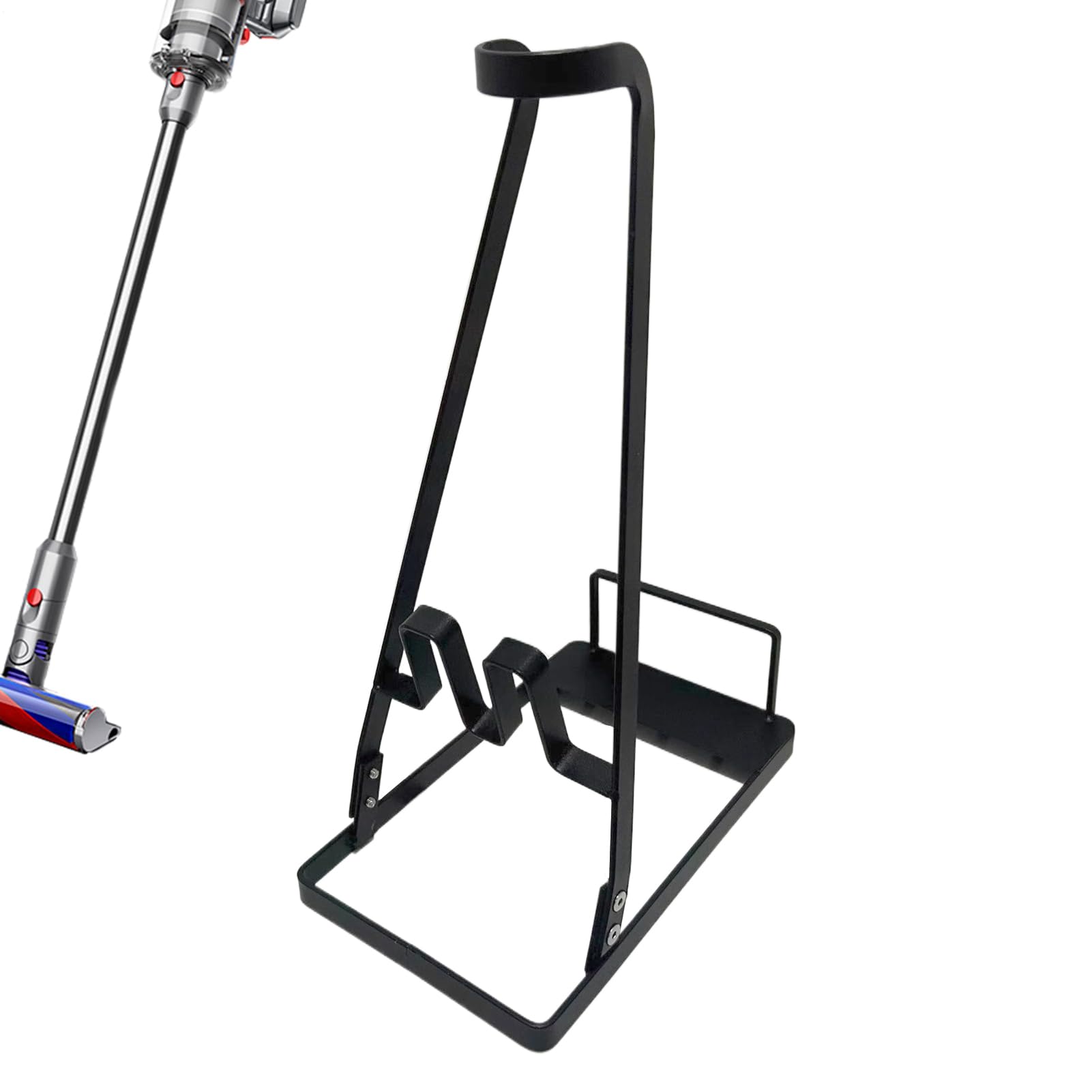 Soporte para aspiradora universal y estante metálico organizador de baño y balcón