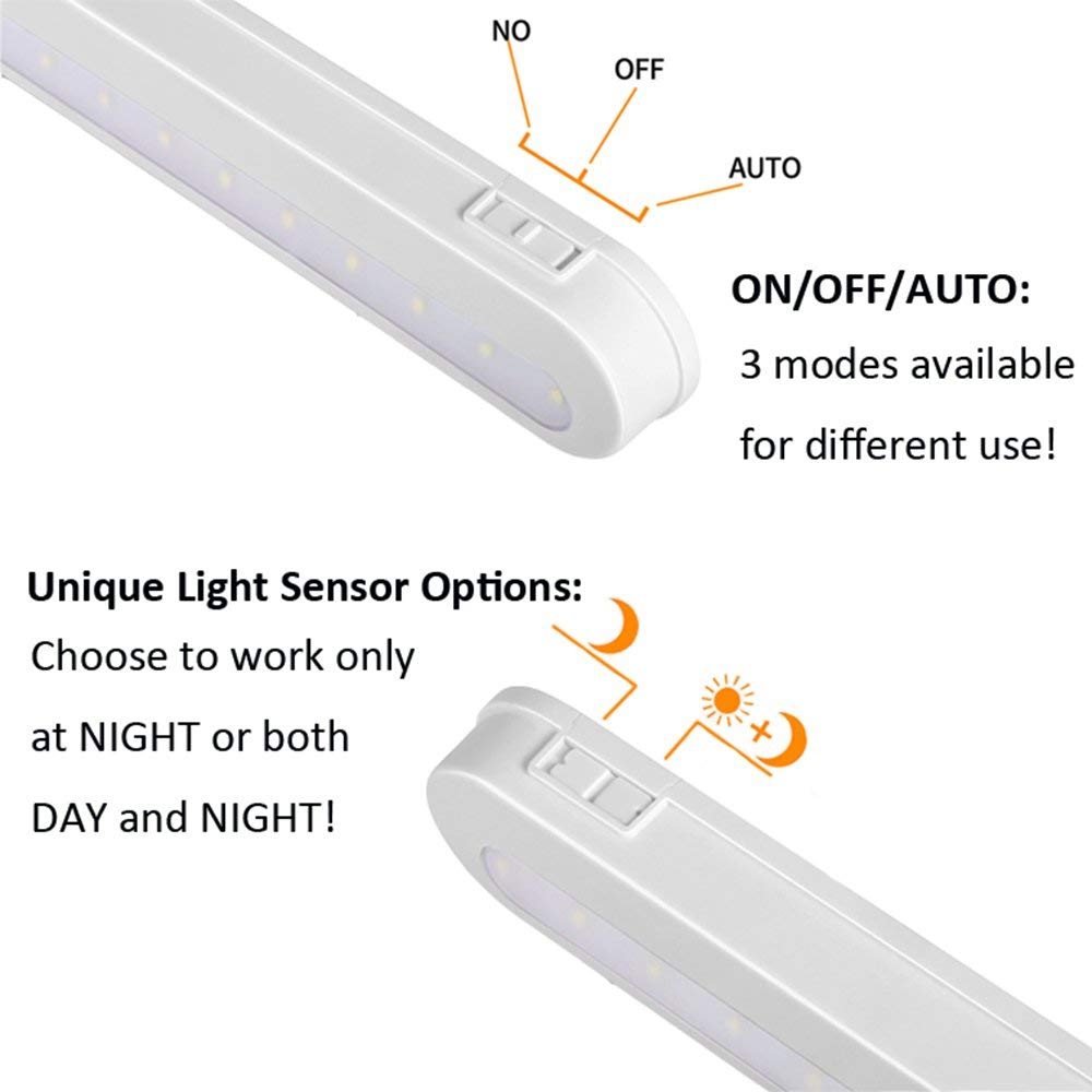 t01lb LED Schrank Licht – BLS 20 superhelle LED Unter Schrank Beleuchtung Batteriebetrieben/DC Eingang Wireless Motion Sensing Light, Motion & Light Sensor, Light Beam verstellbar, 2.00watts