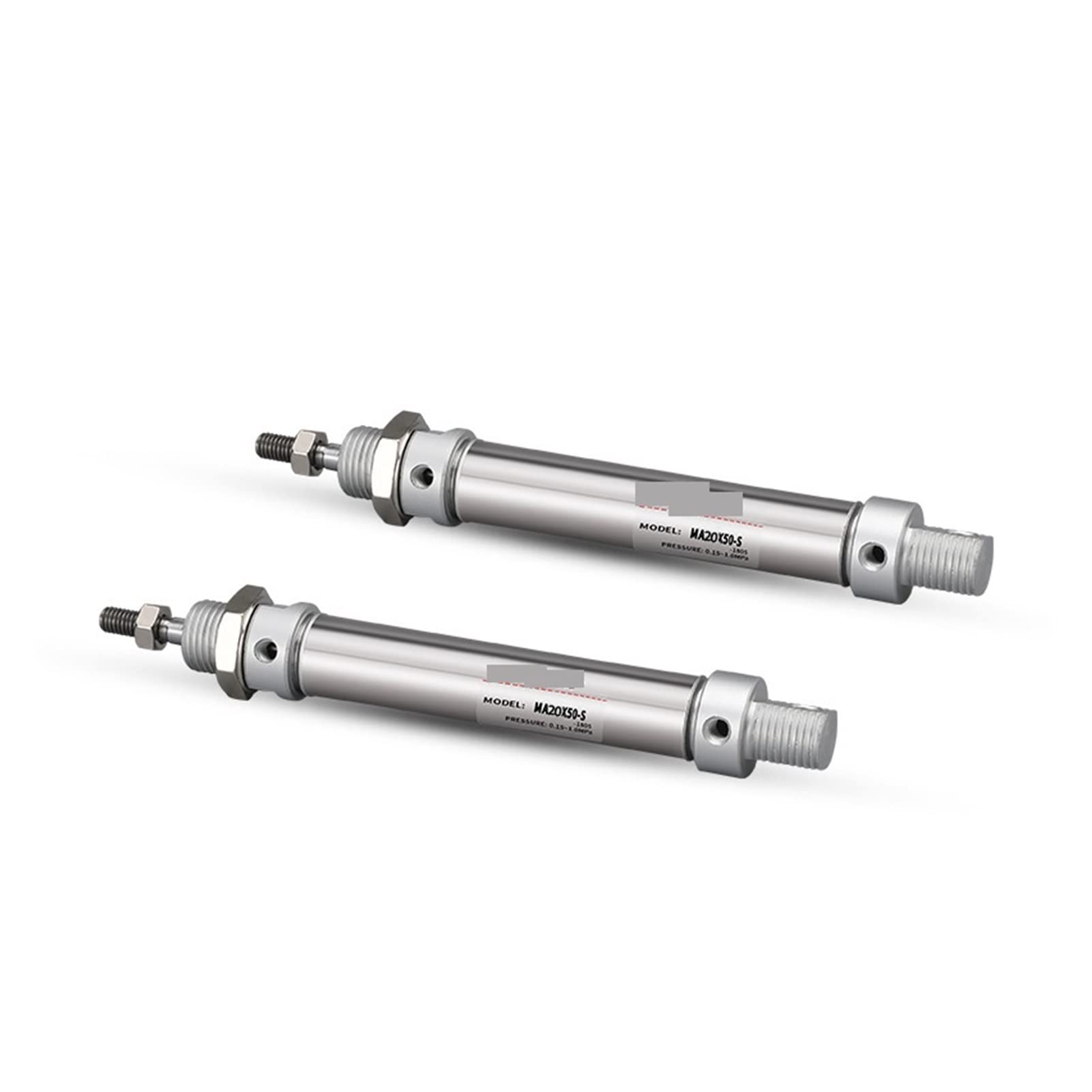 Ma Mini -Zylinder aus Edelstahl 20 * 25/50/75/100/125/150/200/250/300 -S-ca Pneumatischer Luftzylinder mit doppelwirkender Aluminium,Robuste Antriebskomponente(MA20*200-S)