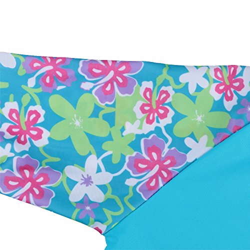 Tfjh E Girls Swimsuit Kids Short Sleeve Swimwear Upf 50+ Uv Blue 8-9 Years 10A #TOP3