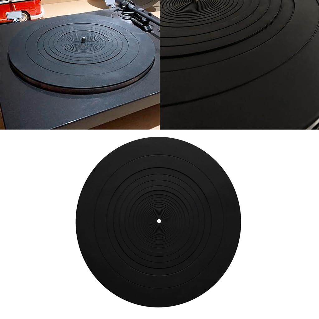 Turntable Platter Mat Silicone For LP Anti-slip Pad For Turntable Platter (about 12 Inch Diameter)