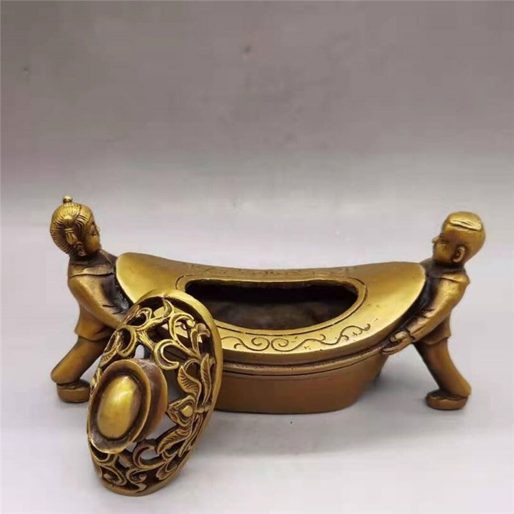 Portaincenso da scrivania in ottone bruciatore di incenso decorazione per la casa artigianato antico accessori meditazione bruciatore di incenso a riflusso