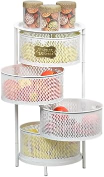 Hafsa Home 4 Katli AÇilir Kapanir Paslanmaz Metal Sebzelİk (beyaz)