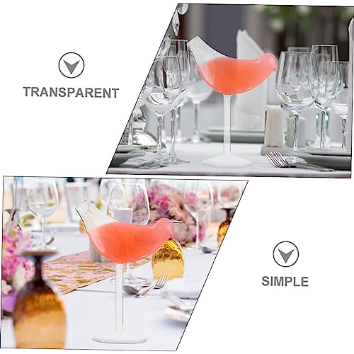 Verres à cocktail oiseau transparents faciles à laver pour fête et réception - 5
