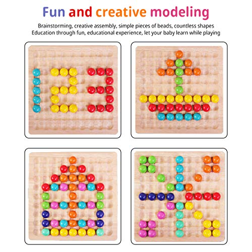 Clip di Perline in Legno Giocattolo, Montessori