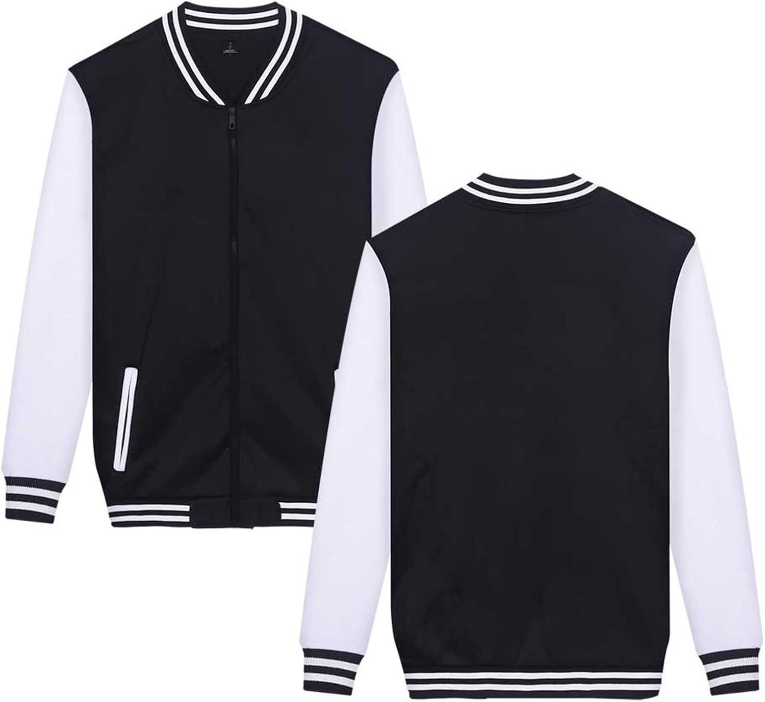 Mowbeat Zipper Baseball Jacket Causal Varsity Jacket University Team Uniform Women Bomber Coats
