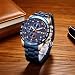 Imagen de LIGE Reloj para Hombre Cronógrafo Correa de Acero Inoxidable Impermeable Deportes Negocios Casual Caballero Reloj Azul