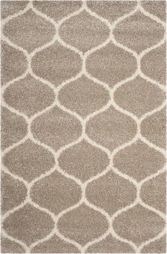 Image of Carpet for Hallway, Kitchen, and Modern InteriorsCarpetCozy Shag Runner for Living Room, Bedroom & Office Decor ETC Size 6x9 feet, Patten-Solid Beige M
