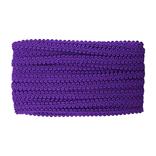 Mandala Crafts Purple Gimp Braid Trim Roll - 3/8 In 30 Yds Flat Fabric French Braided Trim Ribbon - Purple Trim By The Yard For Sewing Upholstery Curtain #TOP7