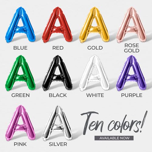 Image of Letter Balloons - LAST SPLASH 16 inch Inch Alphabet Letters Foil Mylar Balloon Bachelorette or Bachelor Party Banner (Blue)