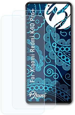 Bruni Protector de pantalla compatible con Xiaomi Redmi K40 Pro+ Protector de película, película protectora transparente (2X)