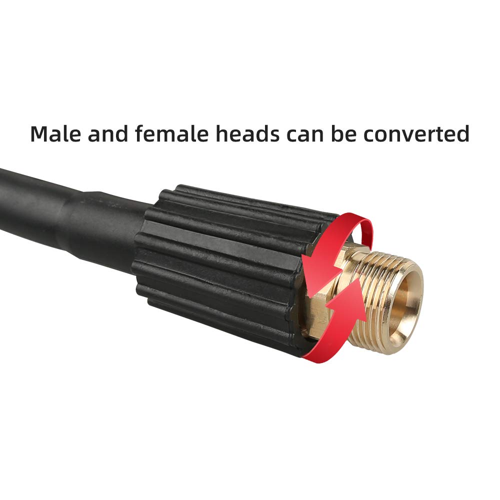 1,2 m x 1,4 cala wąż do myjki wysokociśnieniowej, zamiennik węża do myjki elektrycznej dla większości marek, M22 14 mm lub M22 15 mm, 3600 PSI