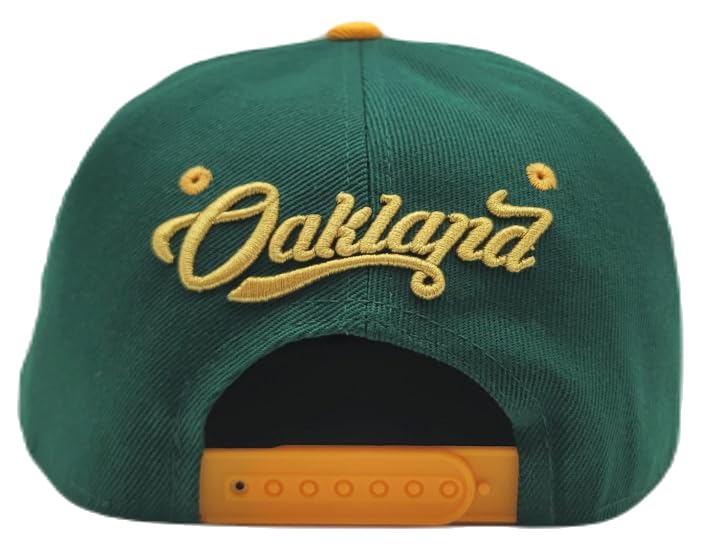 Gorra Snapback Oakland Hurricane City verde y dorada miniatura 6