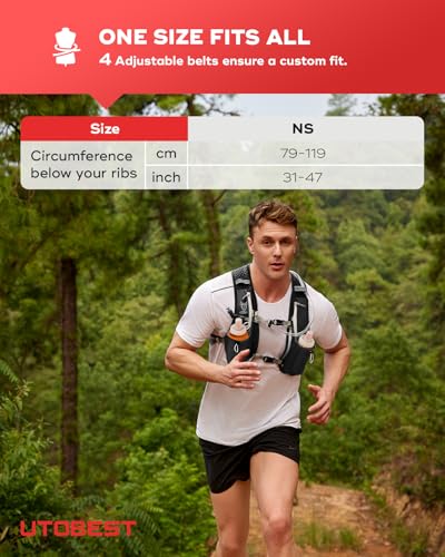 UTOBEST Running Backpacks Lightweight Hydration Pack Functional Running Vest 5L - Image 4