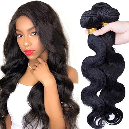3 Paquetes Extensiones de Cabello Natural de Cortina Cosida Pelo Humano 100% Remy Brazilian Human Hair Bundles Brasileño Virgen Rizado Ondulado 10