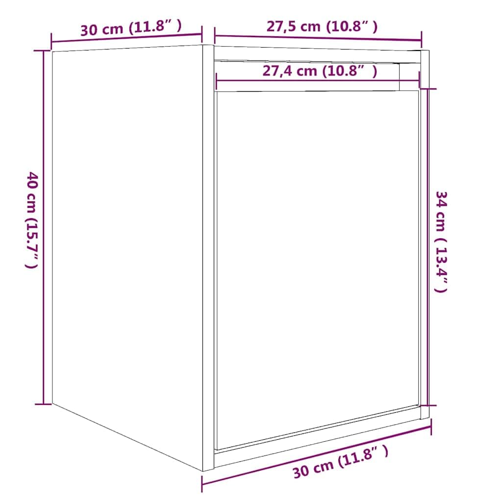 Szafki ścienne 2 szt. białe lite drewno sosnowe 30 x 30 x 40 cm szafka wisząca, regał ścienny, regał wiszący do salonu, sypialni, biura, kuchni, zajmuje mało miejsca i jest dekoracyjna