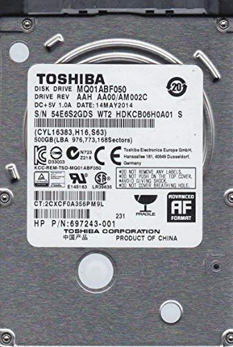 Preisvergleich Produktbild MQ01ABF050, AA00 / AM002C, HDKCB06H0A01 S, Toshiba 500GB SATA 2.5 Festplatte