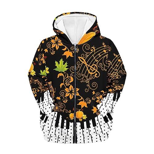 Sweatshirt with Pocket Stretch Sweatshirt Light Weight Hoddies for Boys Girls Warm Zip Up Hoddies