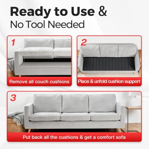 Image of Comfyanno Couch Cushion Support Board for Sagging 3-Seat Sofa, 24 inch x 48 inch