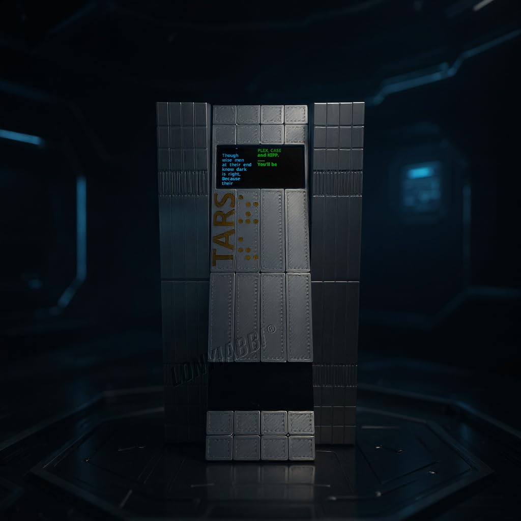 robot futurista de colección con pantalla, reproduce imágenes y videos preestablecidos, articulaciones magnéticas, regalo de ciencia ficción y adorno de escritorio.