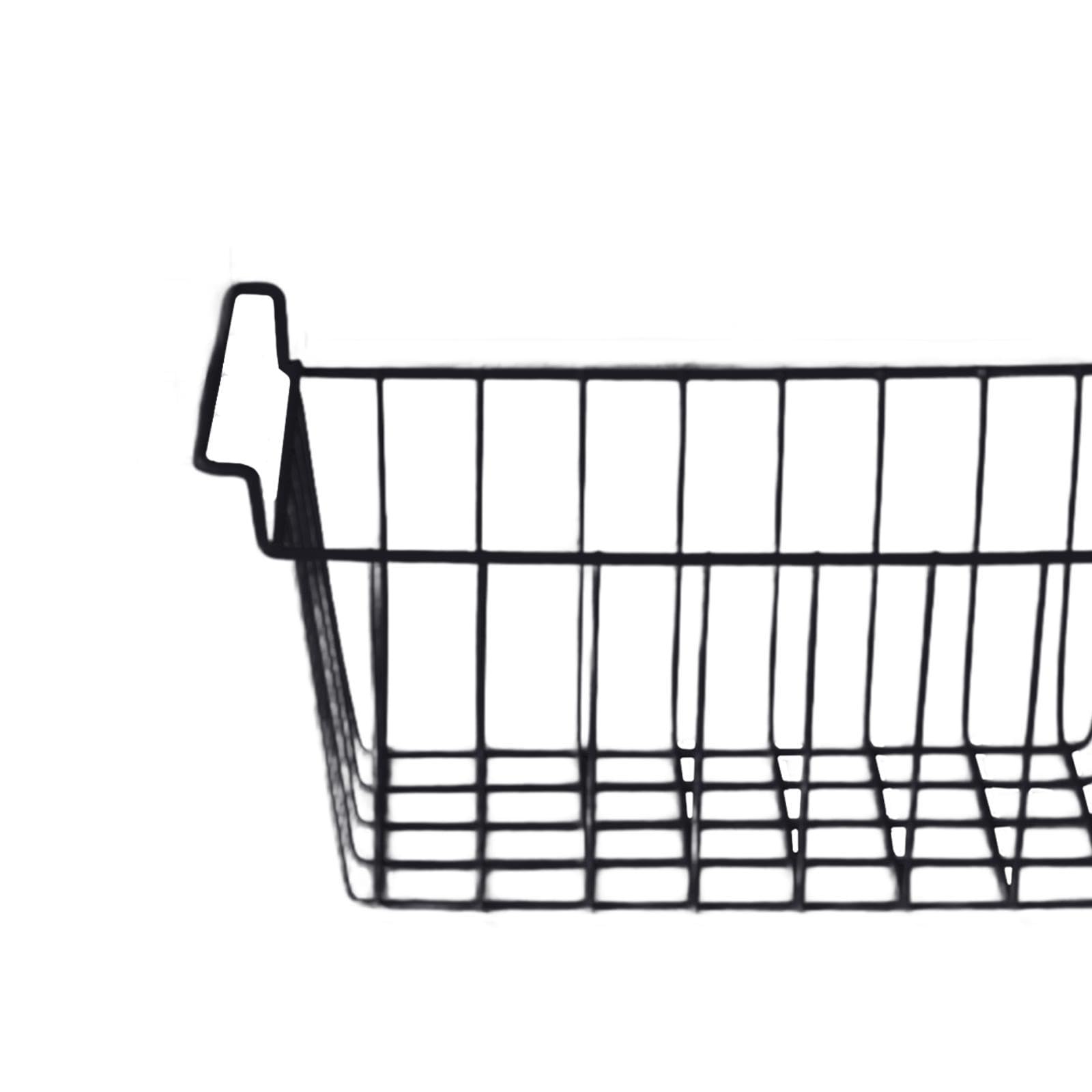 2X Gefrier Organizer Box, Kühlschrankbox, Praktisch mit Griff, Drahtkorb Zur Aufbewahrung in Der Speisekammer, für Küche, Landhausstil, Café, 39cmx20cmx20cm