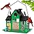 Solar Bird Feeders House for Outdoors Hanging, 7LBS Large Capacity Metal Wild Bird Feeder Squirrel Proof for Outside with Water Cup, Cardinal Birdfeeder Birdhouses Gift for Bird Lovers (Green)
