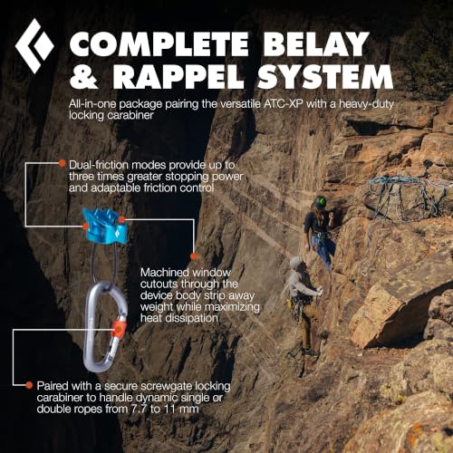 Image of BLACK DIAMOND ATC Belay Rappel Device, Aluminum Rock Climbing, Canyoneering