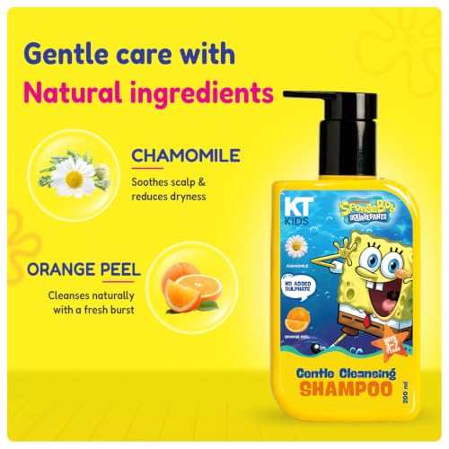 Image of Gentle Cleansing Shampoo for Kids boys 3-7 Year | Pediatrician Certified & 100% Vegan | Tear-Free & pH Balanced | Orange & Chamomile Extract | Mild Daily Scalp Cleanser | 200ml