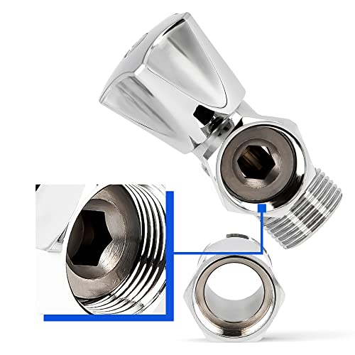 Miniatura 6 de Válvula De Ángulo Esquina 3 Vías 3 4 Con Adaptador 3 4 Para Lavavajillas Lavadora Baño Inodoro Lavabo Cromada Latón Electrodomésticos