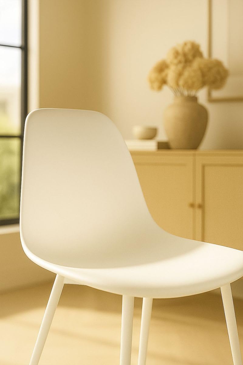 Regalos Miguel - Sillas Comedor - Silla White Teok Polipiel - Blanco