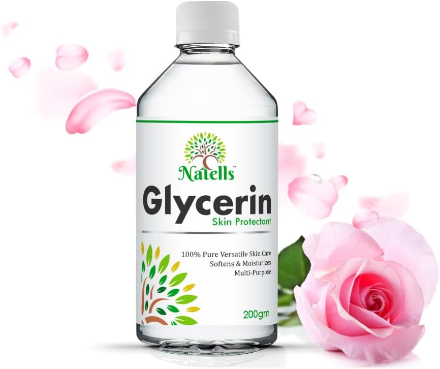 100% Pure Vegetable Glycerine – USP Food Grade, Non-GMO, Skin & Hair Moisturizer, Soap & Lotion Base, 200 Grams