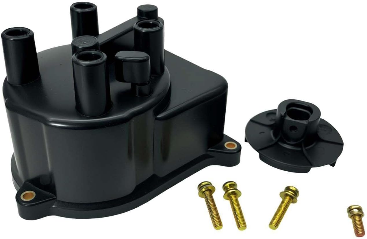 Ignition Distributor Cap and Rotor Kit Set 30102-P54-006 Compatible with 1992-2000 Civic 1994-1997 Civic del Sol 1997-2001 CR-V 1992-2001 Integra