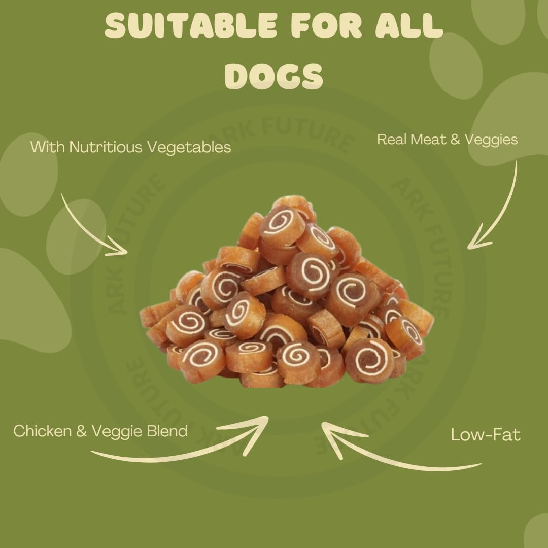 ark future Doggie Delights Dog Treats, High-Protein, Low-Fat Chicken Mini Whirls - Image 4