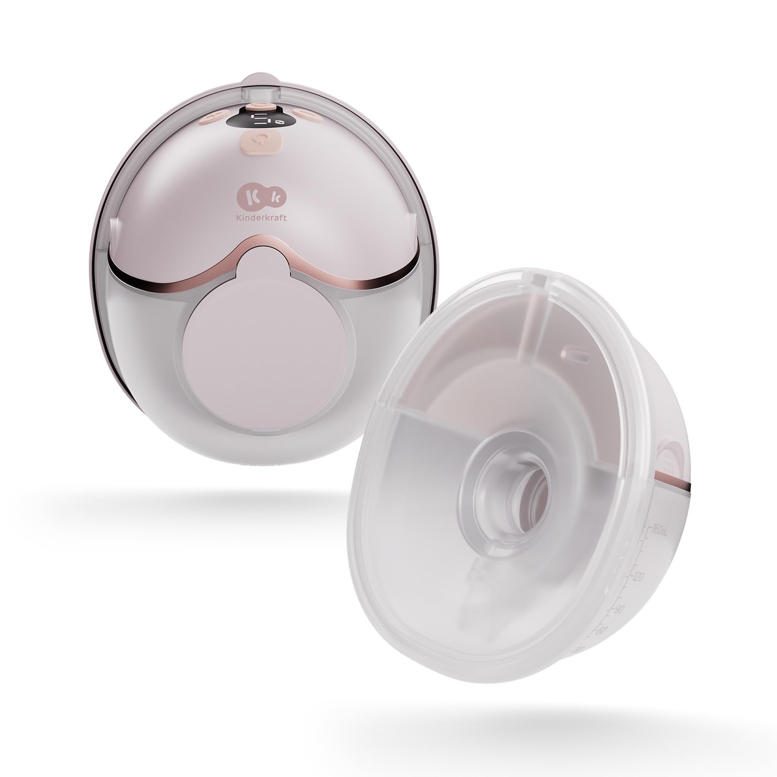 Kinderkraft MAMAFLOW DOUBLE extractor de leche eléctrico, 2 copas, 4 modos, 9 niveles, 180 min, USB-C, 320 ml, Rosa