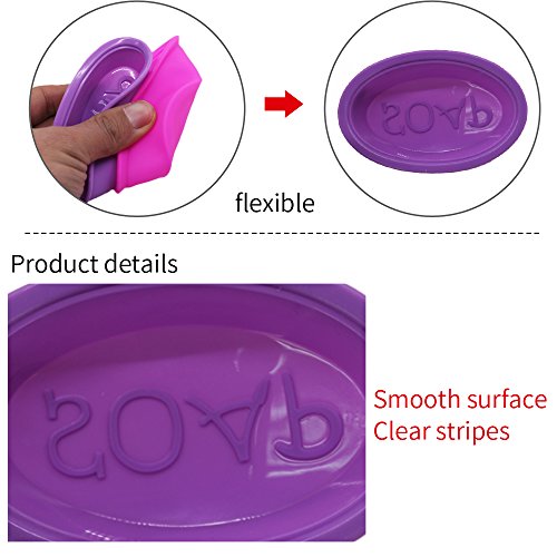 20 Pcs Silicone Soap Making Molds, Square Round Oval Shaped, Finegood Soft Cupcake Muffin Baking Pan For Diy Homemade Craft, Food Grade - Pink, Blue, Rose Red, Purple #TOP4