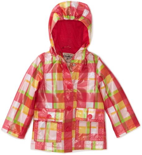 Osh Kosh Little Girls' Rainslicker, Plaid, 5/6