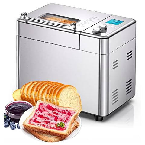 Panificadora automática multifuncional HZHNS con 15 programas preestablecidos y pantalla LCD Cover