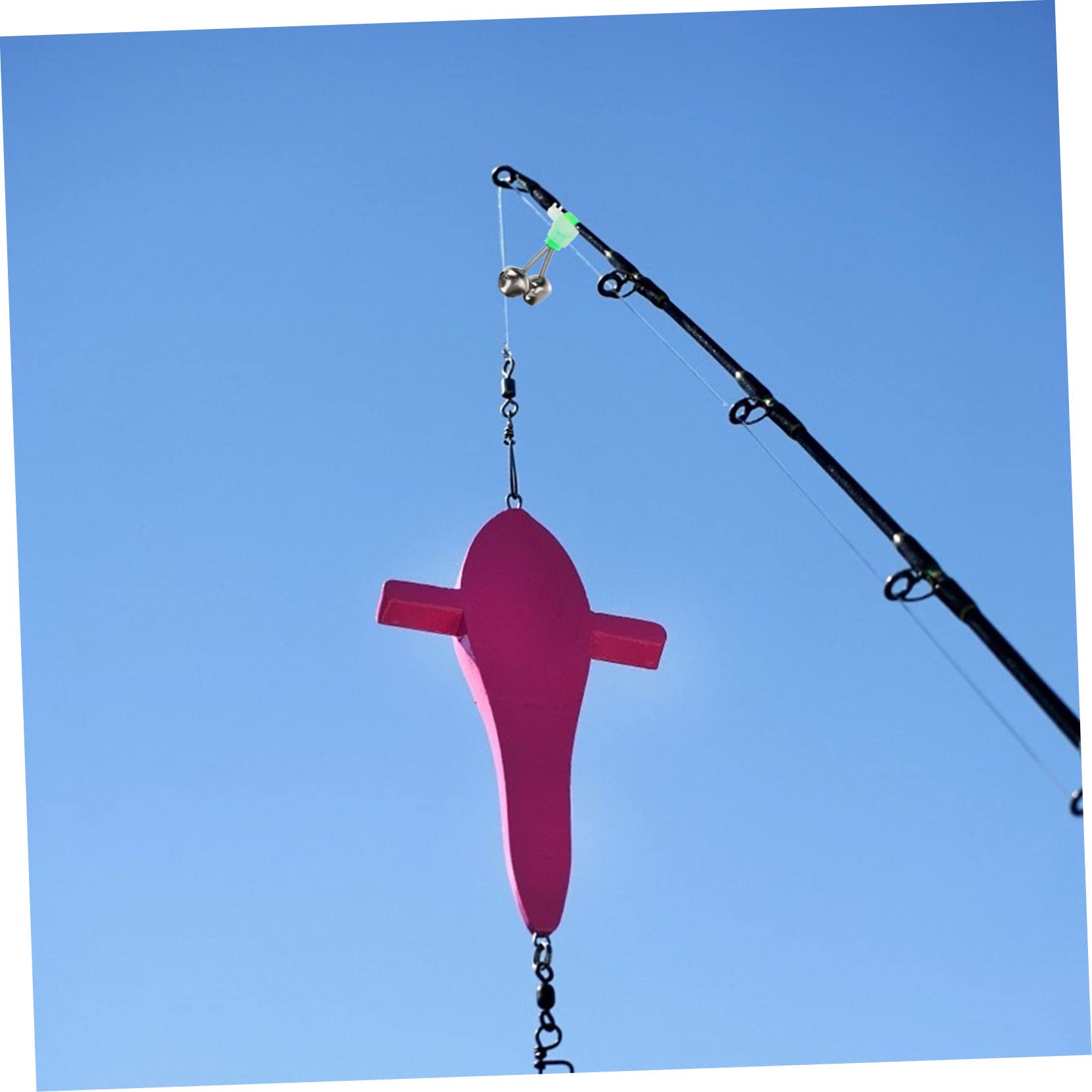 ifundom 1set Fishing Bell Bite Accessories Equipment Alarms Tips Fishing Rod Alarm Fish Alarm for Bells Inline Resistant Fishing Rod Bell Portable Alarm Fishing Alert Bell Plastic 12pcs