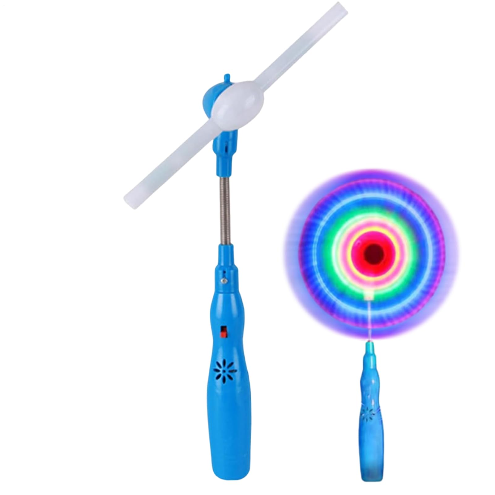 Flashing Swivel Fan – LED Spin Toy with Music for Kids, Rotating Light-Up Windmill with Batteries Included, Fun Party Favor for Birthdays, Festivals & Outdoor Play