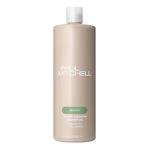 Paul Mitchell Champú súper delgado, suaviza el encrespamiento, suaviza la textura, para cabello encrespado
