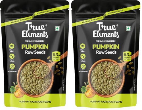 Image of True Elements Pumpkin Seeds 150g - Premium AAA Grade Raw Seeds for Eating | Immunity Booster Seeds | Diet Snacks | High in Protein (Pack of 2)