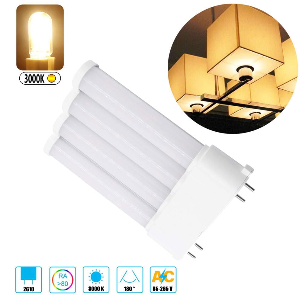 LED 2G10 GX10 15 W LED-Energiesparlampe, 4-poliger Sockel, 15 W, 1800 lm, gleichwertiger Ersatz für 150 W Halogenlampe, SMD 2835 (6 Stück)
