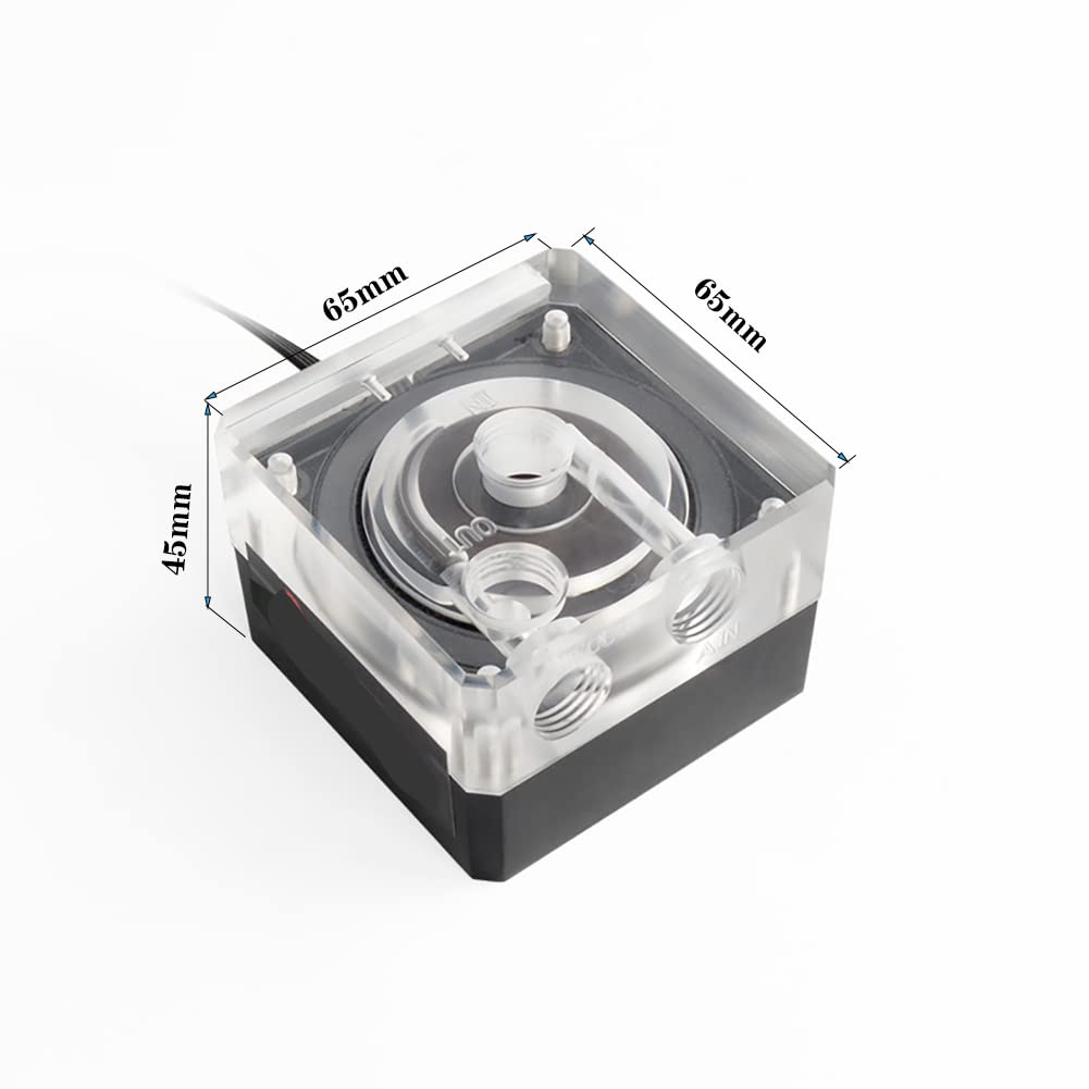 Bomba para la bomba de refrigeración por agua de la CPU del enfriador de líquidos, la bomba utilizada para el sistema de refrigeración por agua de una computadora. Soporte PWM -500L/H
