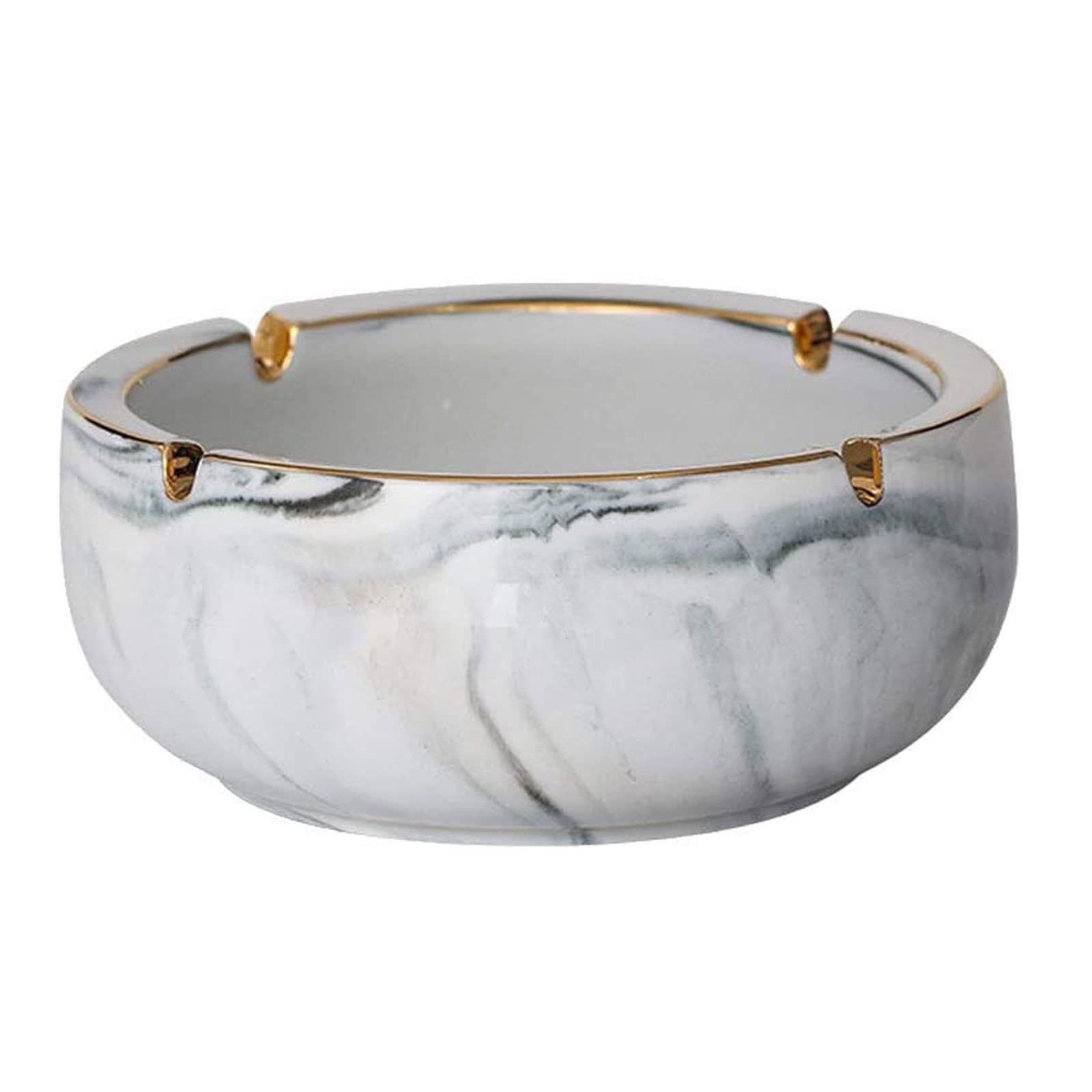 Posacenere Posacenere in ceramica Posacenere da esterno in marmo Posacenere con posacenere per sigari da tavolo Gold Line Calibro grande per decorazioni per l'home office per la casa