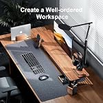 Walnut Wood Desk Tray with Pen Holder Set, Natural Wooden & Aluminium Desk Office Draw Organizer Tray for Keys, Pen, Watch